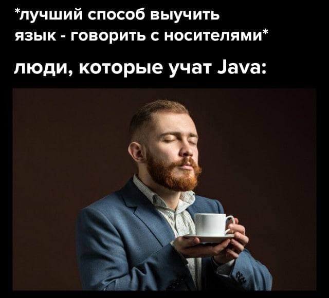 Лучший способ выучить язык Java - Мем