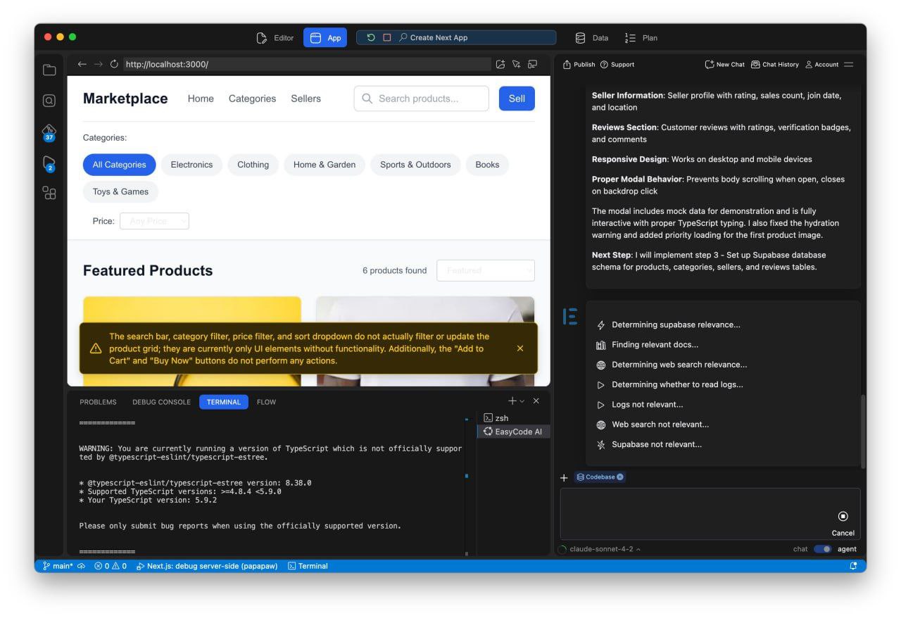 EasyCode – локальный сервис для вайб-кодинга