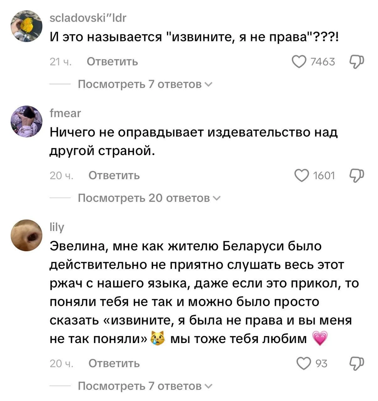 Госпожа Эвелин извинилась за высмеивание белорусского языка