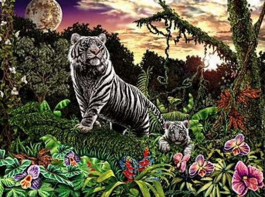 Сколько тигров на картинке? - Загадка!