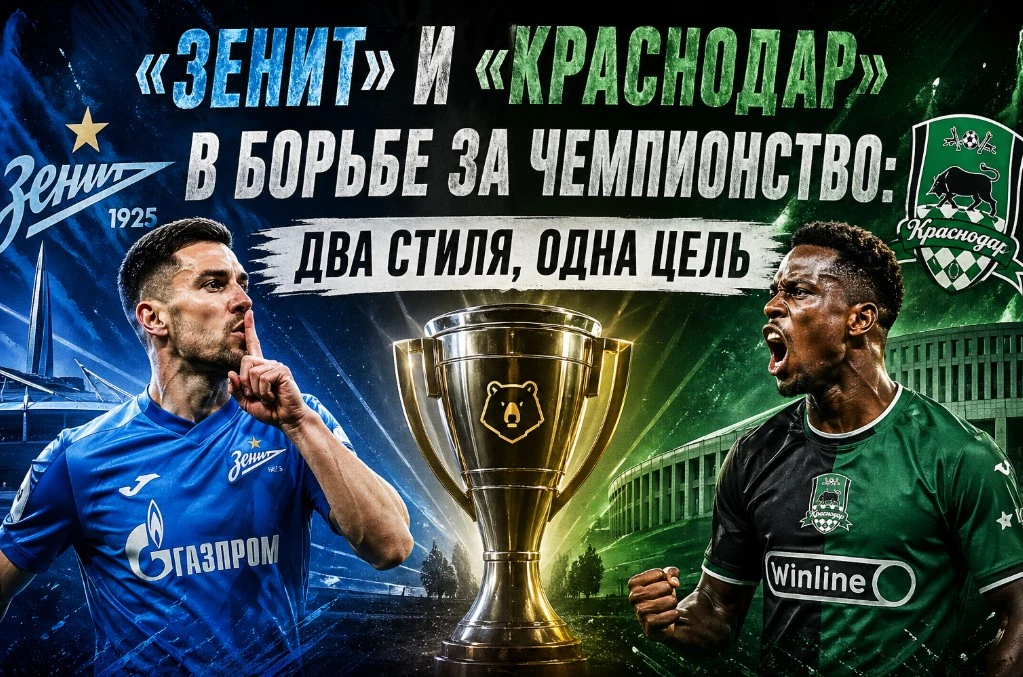 «Зенит» и «Краснодар» в борьбе за чемпионство: два стиля, одна цель