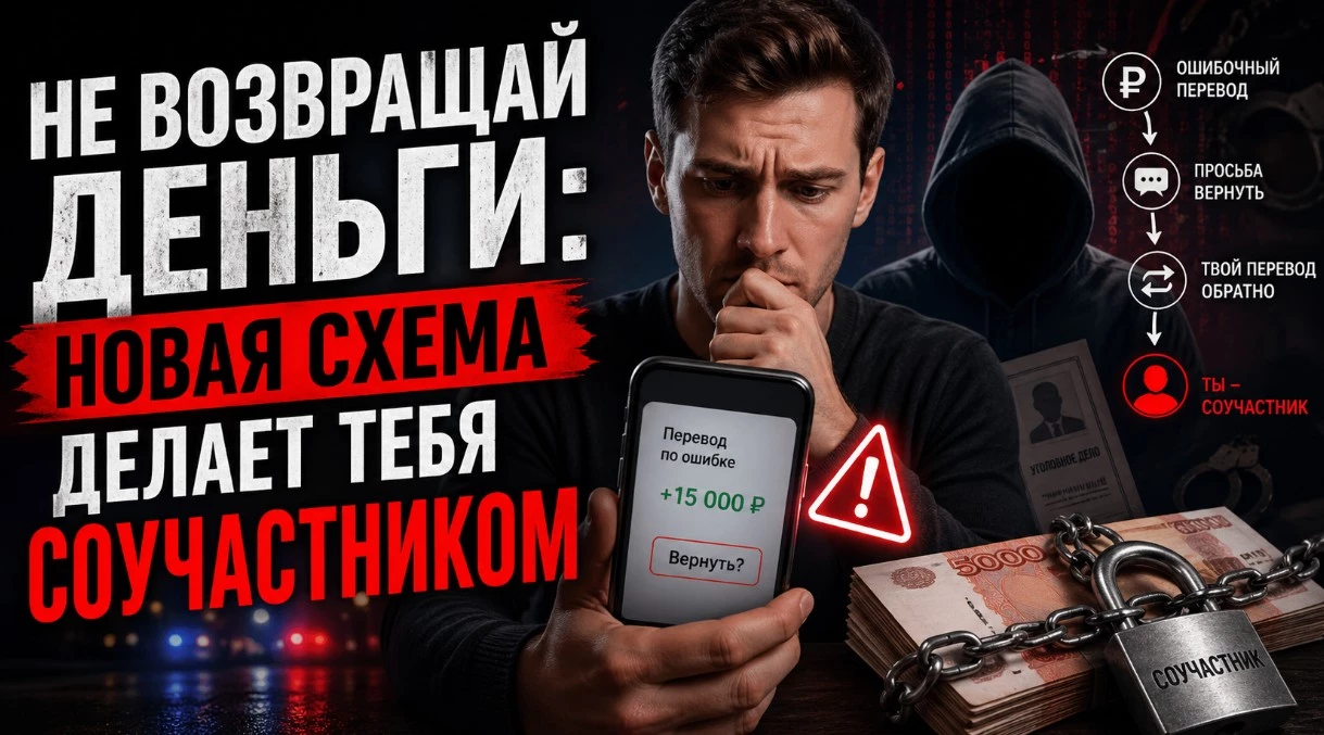 Не возвращай деньги: новая схема делает тебя соучастником