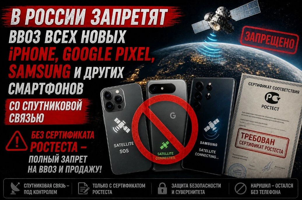 В России обсуждают жёсткие ограничения на технику со спутниковой связью.