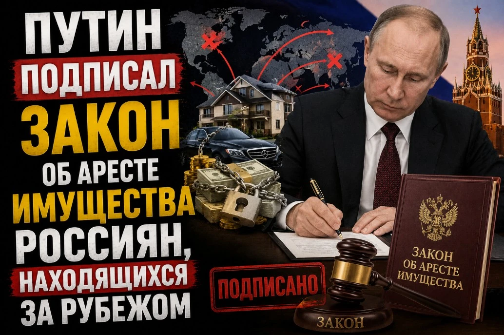Путин подписал закон об аресте имущества россиян, находящихся за рубежом