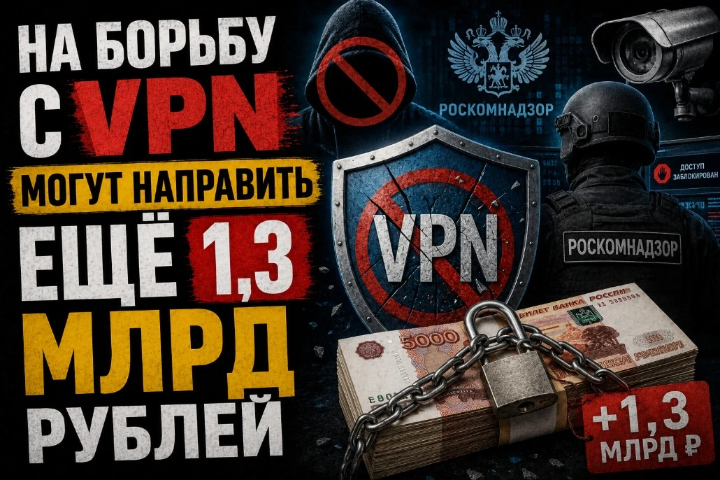 На борьбу с VPN могут направить ещё 1,3 млрд рублей