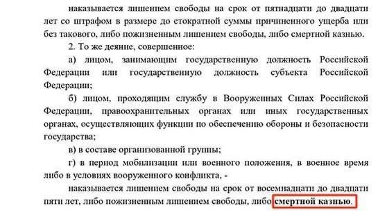 В Госдуму внесли законопроект о возвращении смертной казни