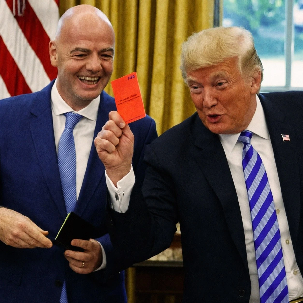 СМИ: Трамп якобы добился отмены красной карточки игроку сборной США перед матчем 1/8 финала