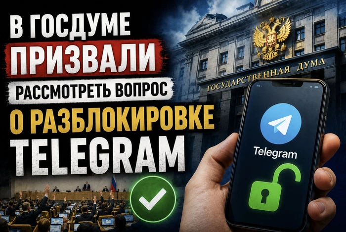 В Госдуме призвали рассмотреть вопрос о разблокировке Telegram